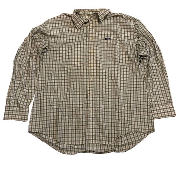CHAPS Plaid Button-Down Shirt 3XLT Green - Picture 1 of 7